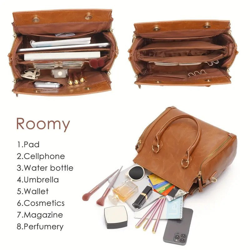 Women’s Multifunctional Leather Shoulder Bag – Stylish Handbag for Every Occasion