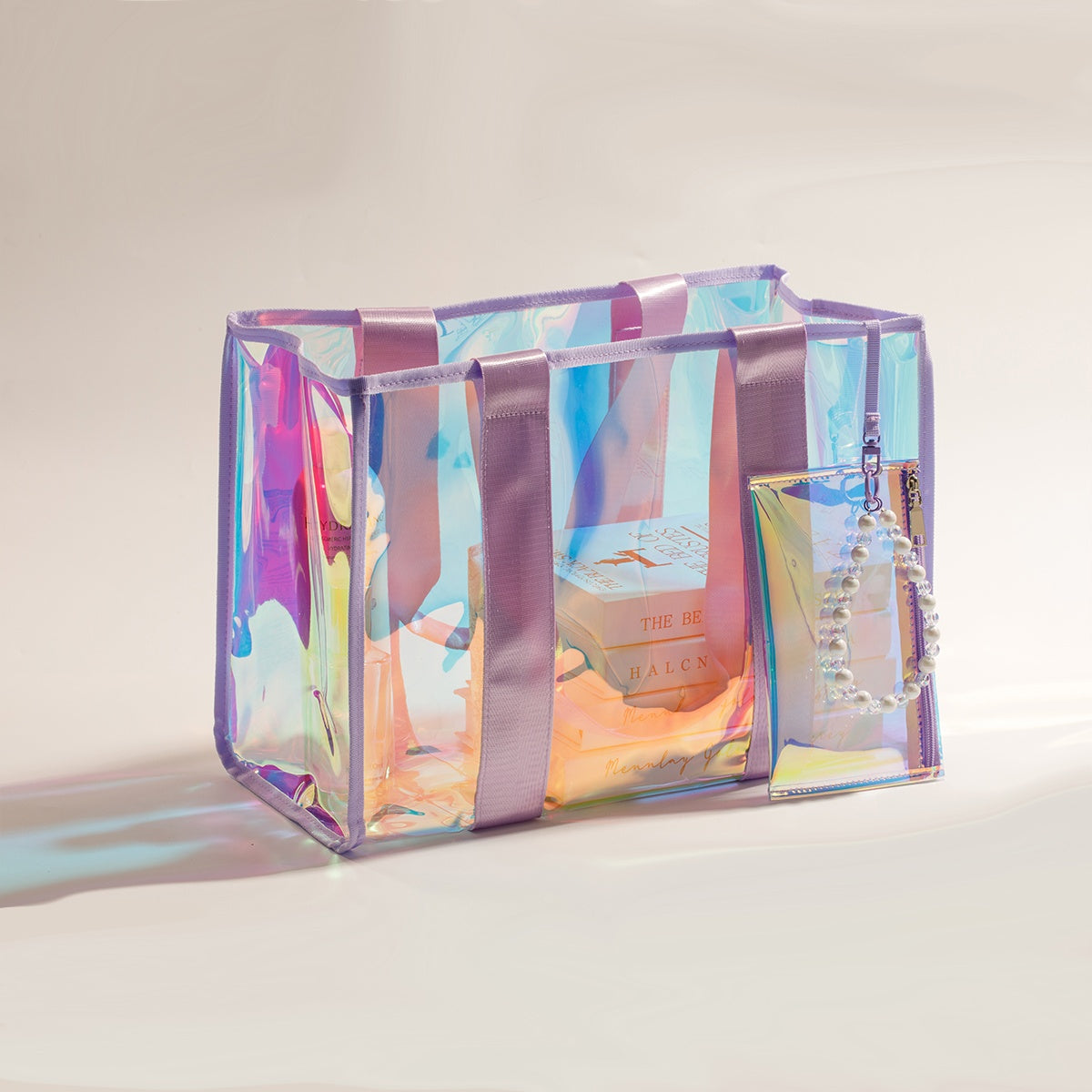 Shimmer in Style: The Holographic Tote You’ll Want to Carry Everywhere. Holographic Tote Bag with Matching Pouch
