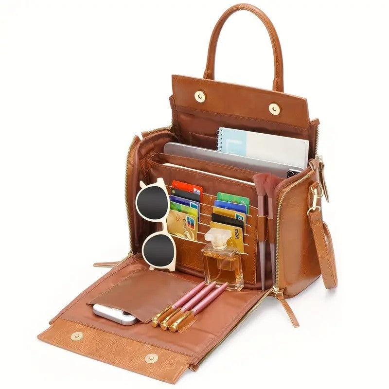 Women’s Multifunctional Leather Shoulder Bag – Stylish Handbag for Every Occasion